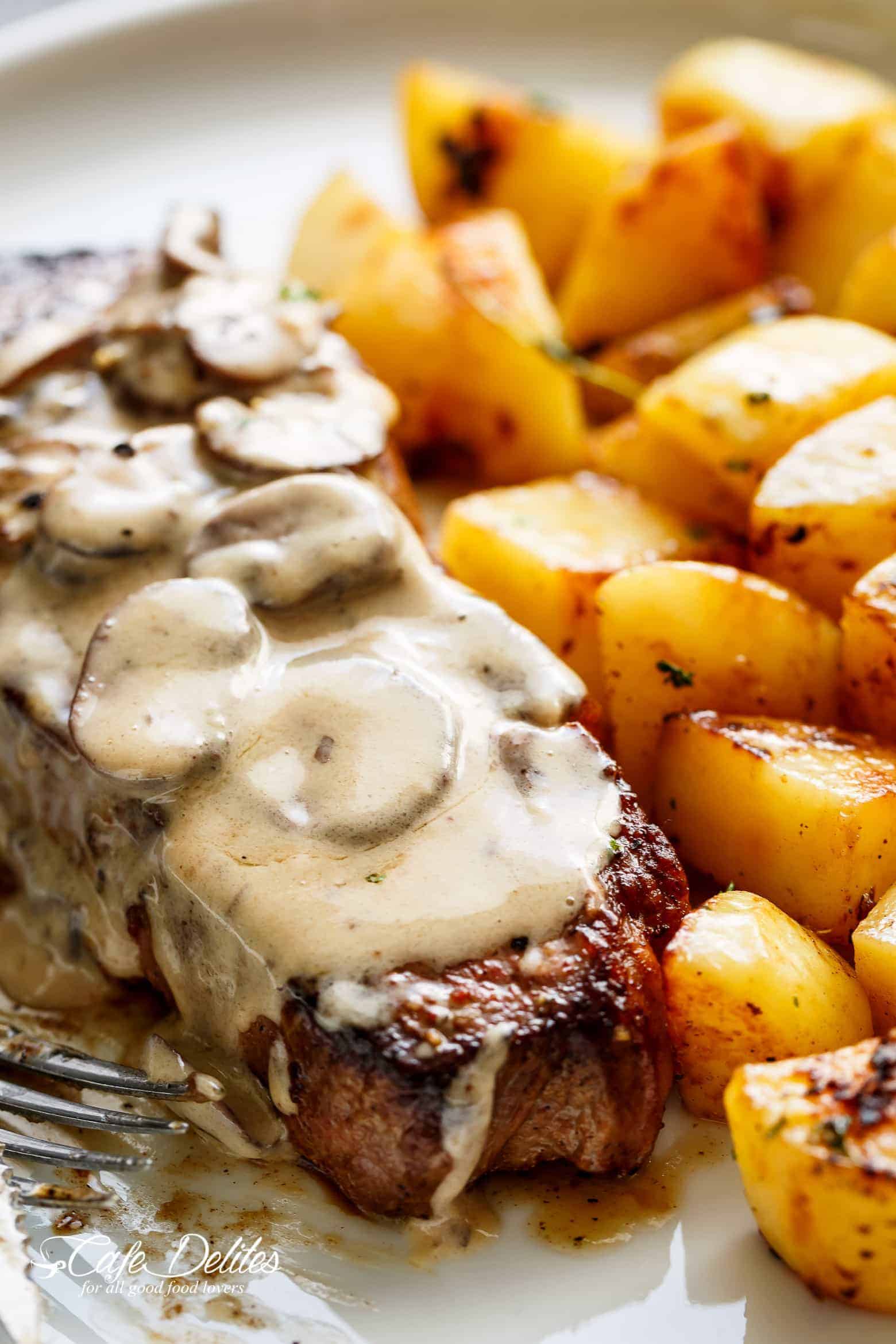 Elevate Dinner: Easy Pan-Seared Garlic Butter Steak with Mushroom Sauce